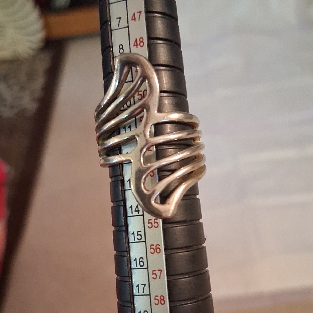 Silver - Tone Abstract Ring